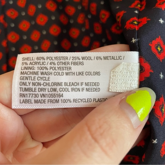 A New Day Green Metallic Wool Blend Lady Jacket ✨ - Picture 13 of 16